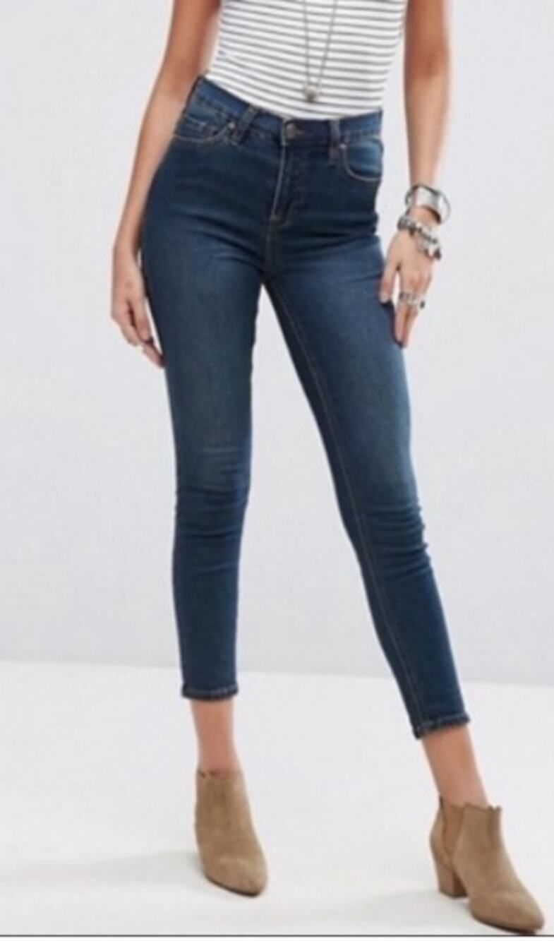 Free People Hi-Rise Skinny Jeans, Sz 29